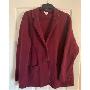 J. Crew Sweater blazer - garnet